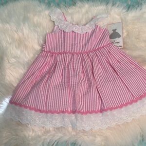 Pink seersucker dress